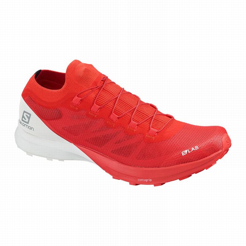 Zapatillas Trail Running Salomon Hombre Rojas / Blancas - Salomon Argentina S/LAB SENSE 8 ,782596-CX